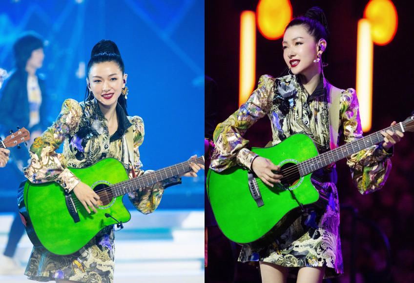 万茜成|万茜成《浪姐》代表人物?与赵丽颖、杨幂同框,依旧位居c位!