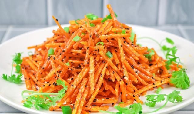 酥脆|薯条别再用土豆做啦,用红薯做真正的“薯条”,香甜酥脆,真好吃