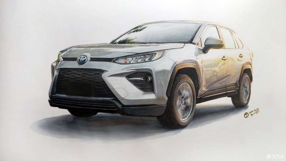  马克笔|汽车手绘半年报告 # 接触车手绘就是从一辆雷凌开始