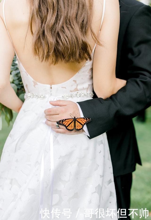 飞入|比PS还神奇：飞入婚礼的不速之客，一只蝴蝶绕着新人翩翩起舞
