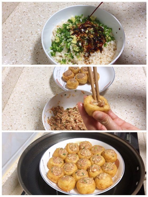 入味|莲藕酿豆腐原来是这么好吃，肉馅里夹着莲藕颗粒清脆爽口又入味