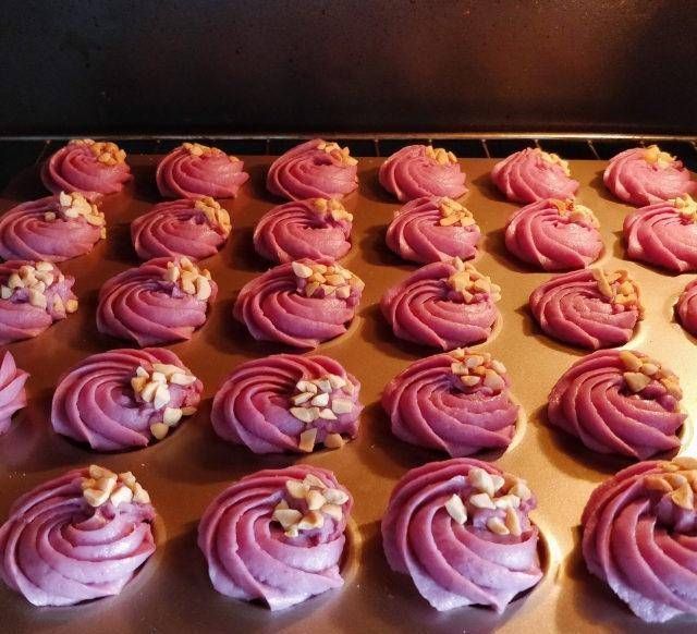 花生|花生曲奇紫薯,清脆可口,颜色漂亮,没有人工色素和添加剂