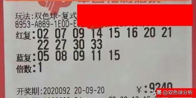 今晚|击中头奖1000万+1800万！今晚双色球18张精选实票曝光