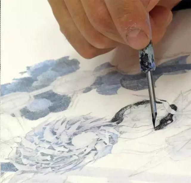  极致|一幅画画了3年，细到要用放大镜，他把钢笔画玩到了极致！