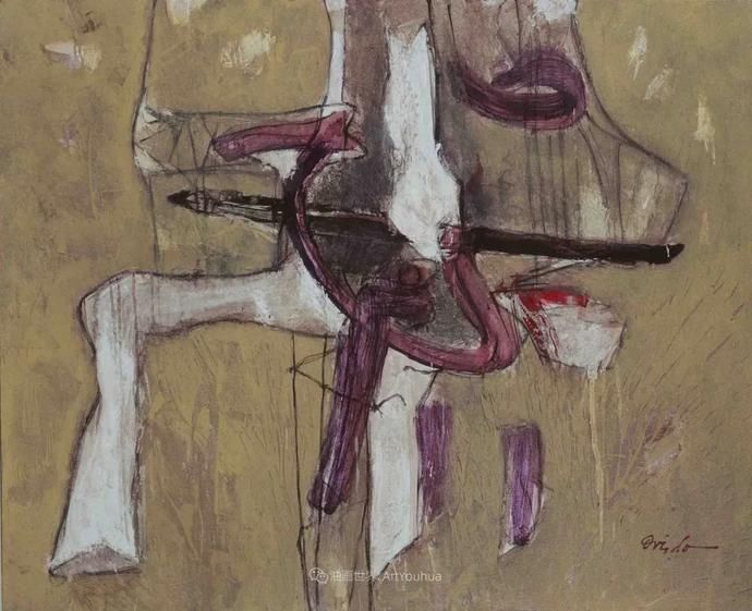  笔触|强烈的笔触和色彩，表现出韧性、肮脏及人性