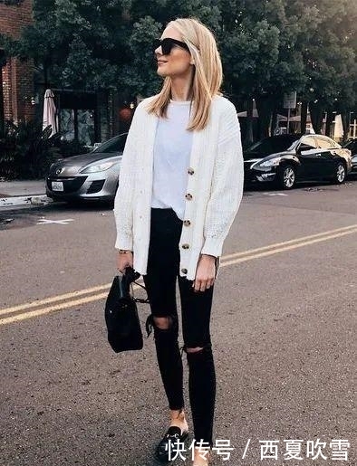 分烟管裤|九分裤+平底鞋,才是早秋最潮搭配