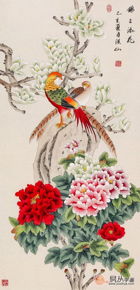 吉祥|书房适合挂什么字画 高雅吉祥手绘国画分享