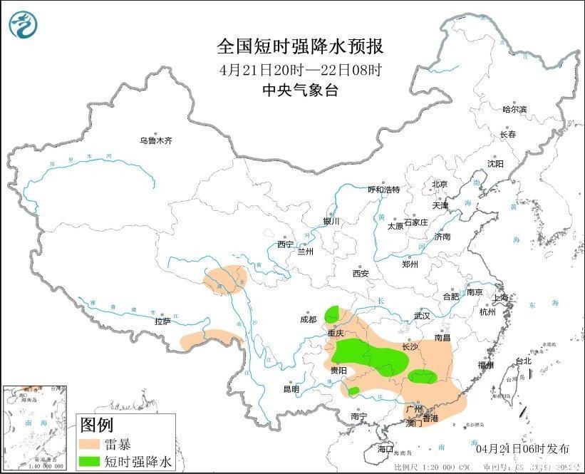 强对流天气预警继续！湖南等5省区局地有雷暴大风或冰雹