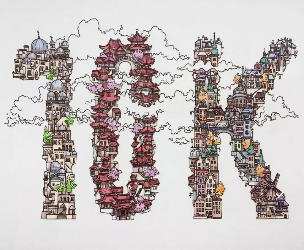 画师|英国插画师的钢笔建筑