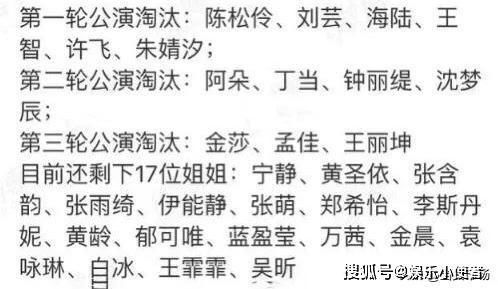  节目|《乘风破浪的姐姐》四公淘汰名单 踢馆选手名单是什么