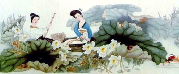 始觉|“乱入池中看不见，闻歌始觉有人来”，王昌龄的《采莲曲》