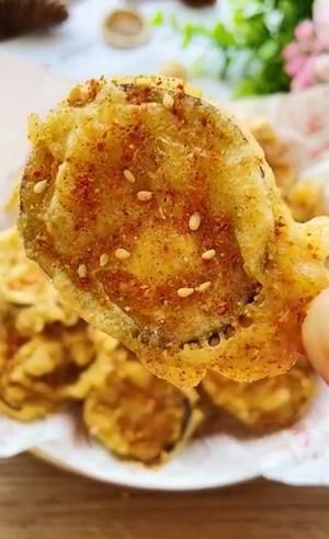  还要|炸椒盐茄子片，比薯片还要好吃的椒盐茄子，一做就会！