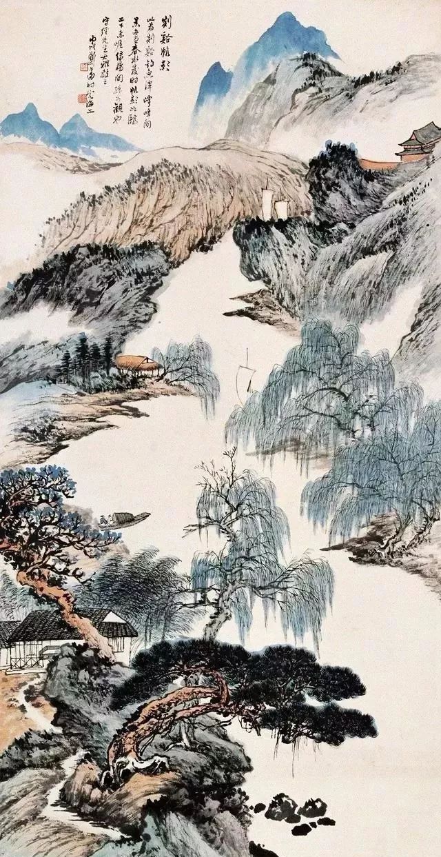 他笔下的山水画，极为罕见！