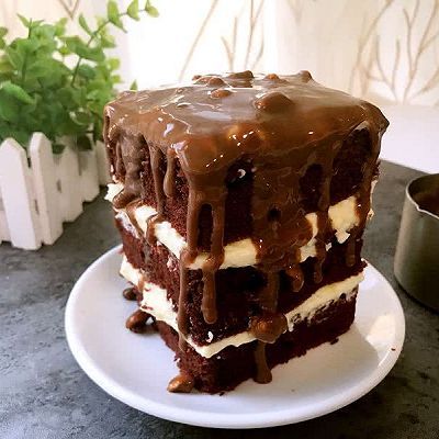  蛋糕|红丝绒巧克力淋面蛋糕