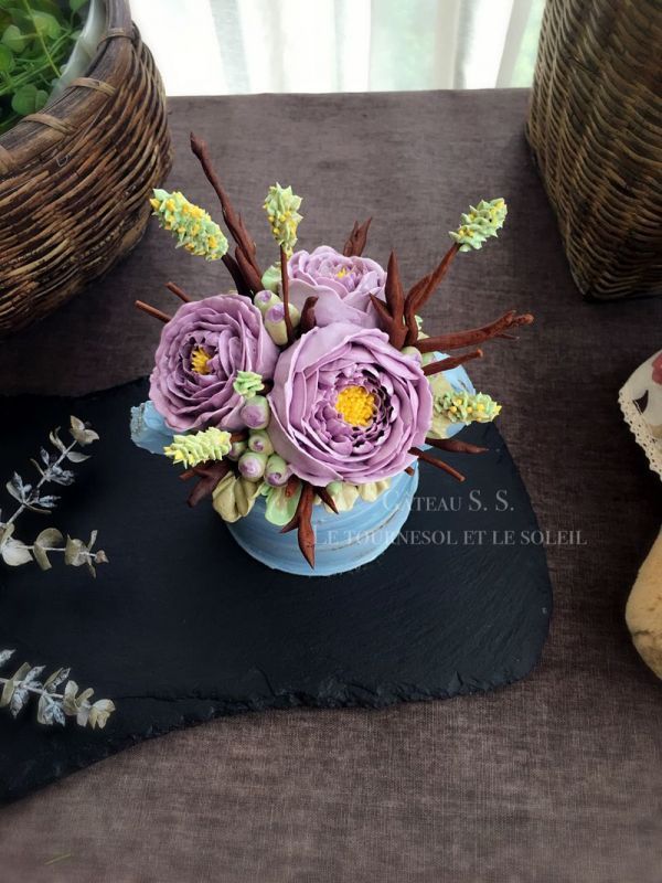  蛋糕|韩式裱花巧克力磅蛋糕