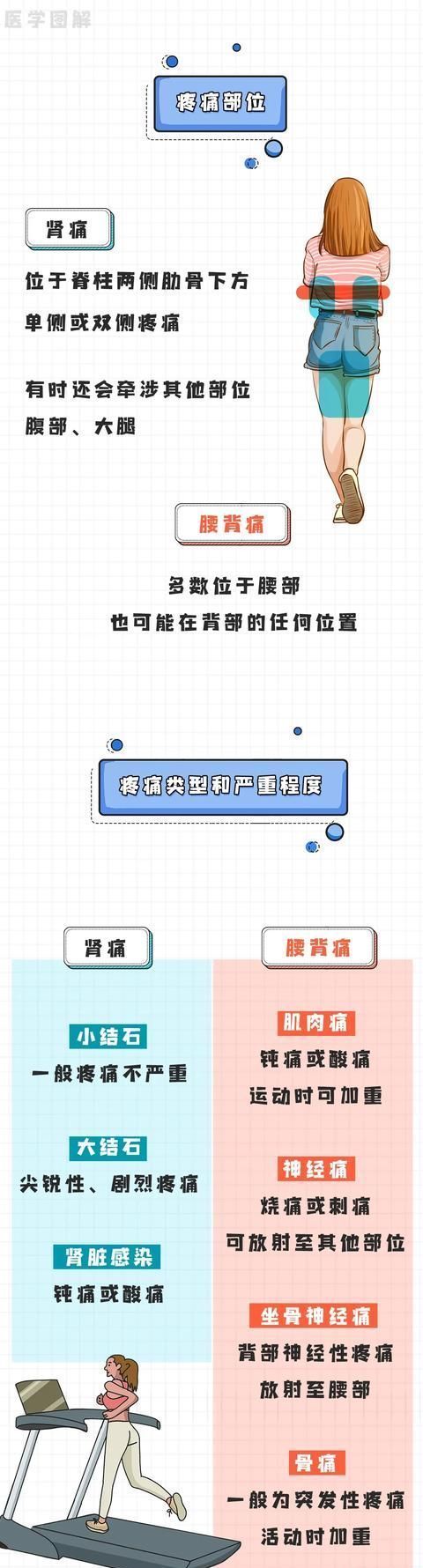  腰痛|腰痛、肾痛，傻傻分不清楚？一张表让你清清楚楚知道丨医学图解