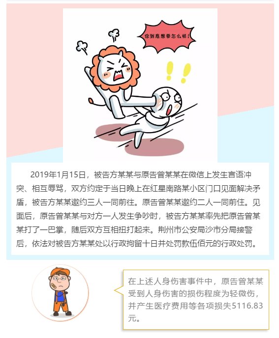 拘留|【以案释法】动手打人代价大 拘留罚款还赔钱