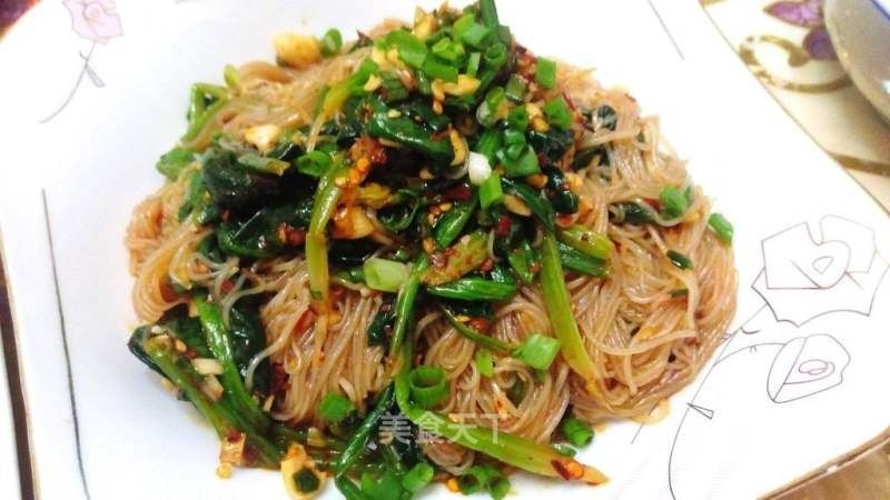 粉丝|快手家常菜凉拌菠菜粉丝,简单又开胃