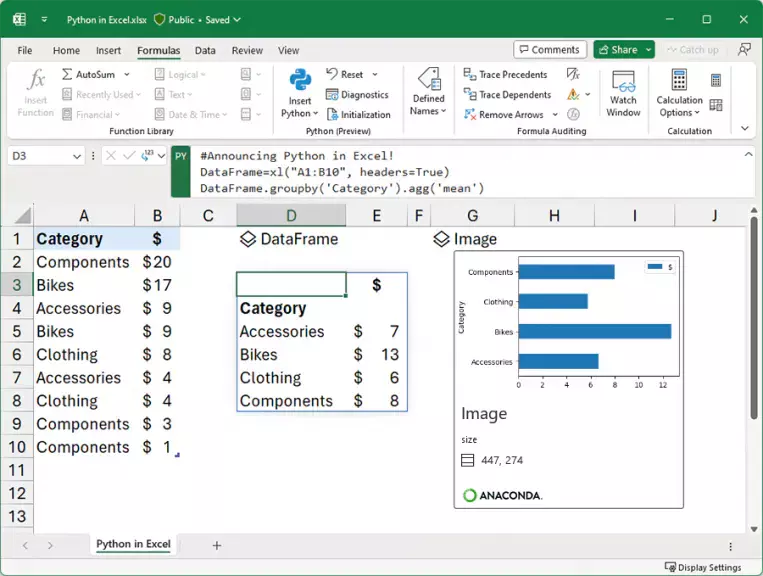 微软 Excel 宣布集成 Python