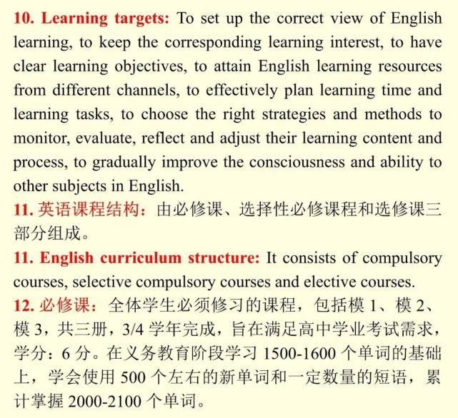  解读|英语教师教学技能比赛必备资源：课程标准术语解读+英汉互译