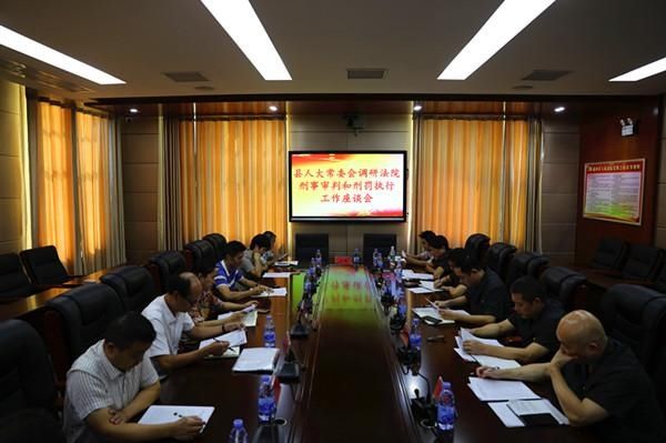 执行|县人大常委会调研法院刑事审判与刑罚执行工作
