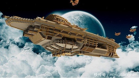 堪比|《我的世界》空中飞船突破科技限制 体量巨大工程量堪比造航母