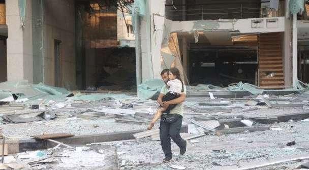 空壳|多栋高楼炸成“空壳”，黎巴嫩首都大爆炸前后对比