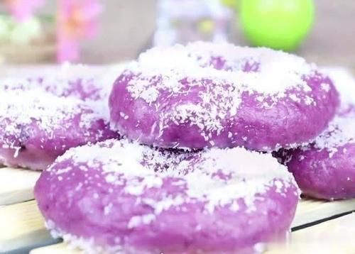 紫薯|在家教你做紫薯椰蓉甜甜圈,简单营养,甜香软嫩,孩子特喜欢