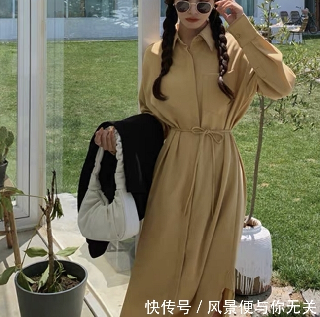 连衣裙|上身超级显瘦的衬衫连衣裙,出门约会穿“它”准没错!