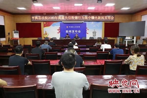 揭露|平舆法院召开2020年揭露失信败德行为集中曝光新闻发布会