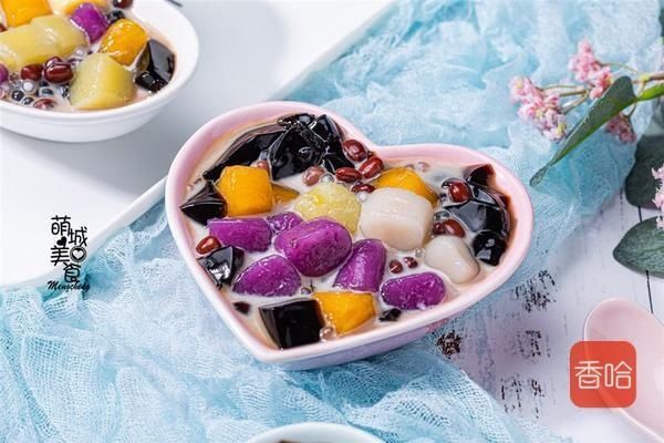  块钱|在家自制芋圆烧仙草奶茶，10块钱做3份，低糖低脂更健康
