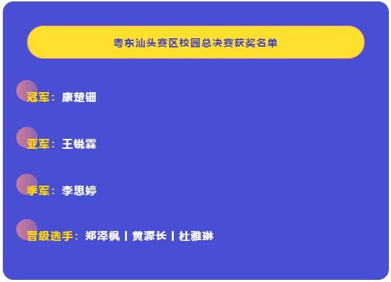 粤东|粤东汕头赛区校园&城市总决赛完美落幕!人生不设限,音乐不停歇!