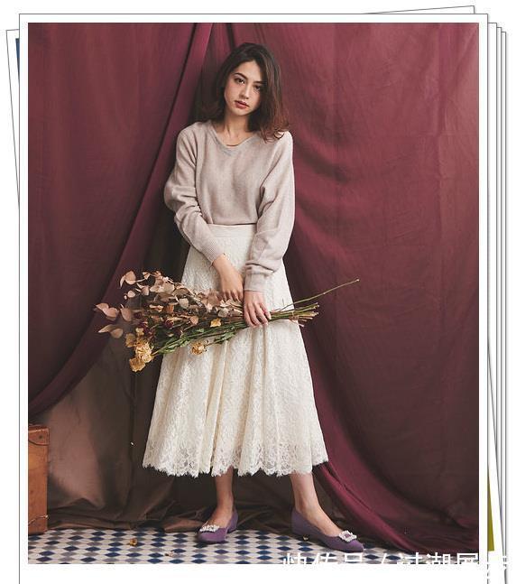 秋季|秋季蕾丝半身裙怎么搭?5种常用颜色30种流行搭配,穿出淑女风