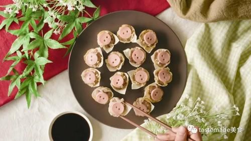  一笼|全程高能！这有一笼超可爱的小猪烧麦，不如一起吃光它！