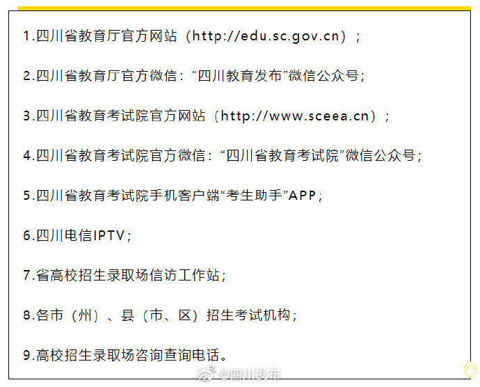  查询|四川考生注意了！以下9种为高考录取官方查询渠道