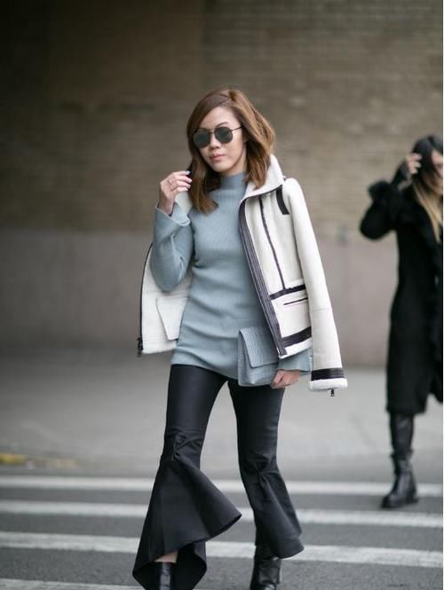 棉袄|大棉袄穿着太老气,一身羊羔绒保暖又时髦,让你气质大提升