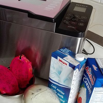  以直接|红心火龙果冰激凌