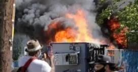 火光冲天|美国多地再发暴乱,5000抗议者冲破法院围栏,火光冲天