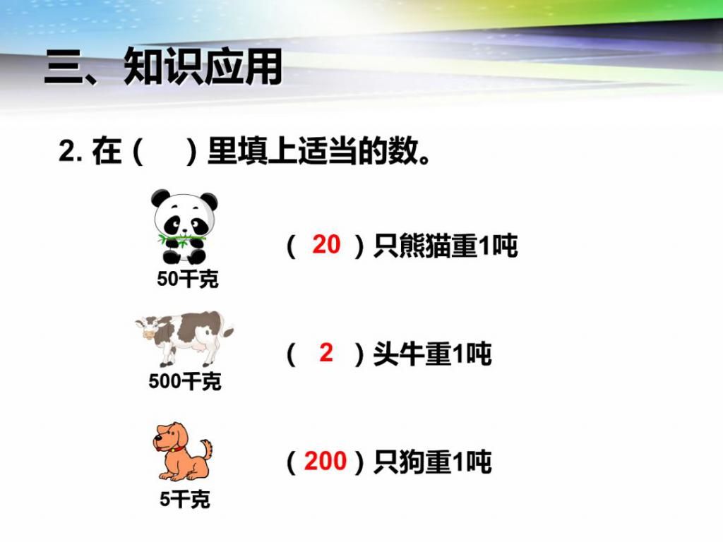  数学|人教版数学三年级上册3.3《测量：吨的认识》精讲