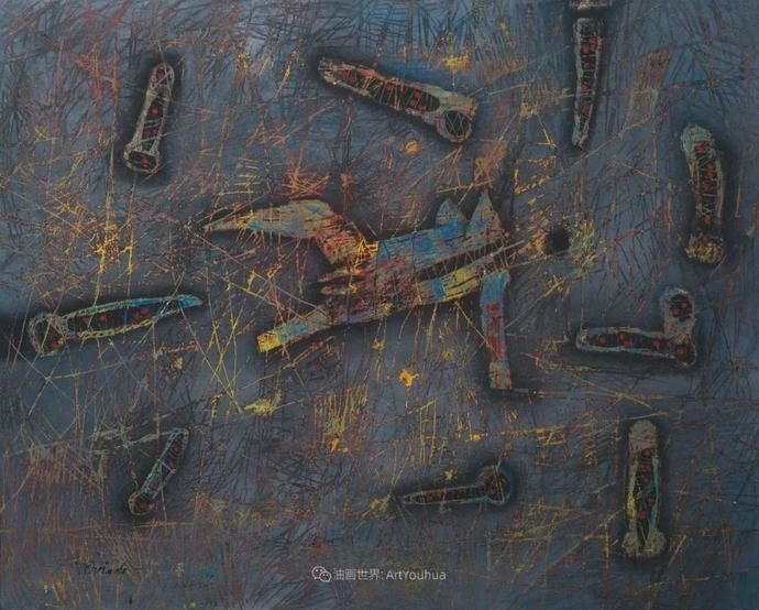  笔触|强烈的笔触和色彩，表现出韧性、肮脏及人性