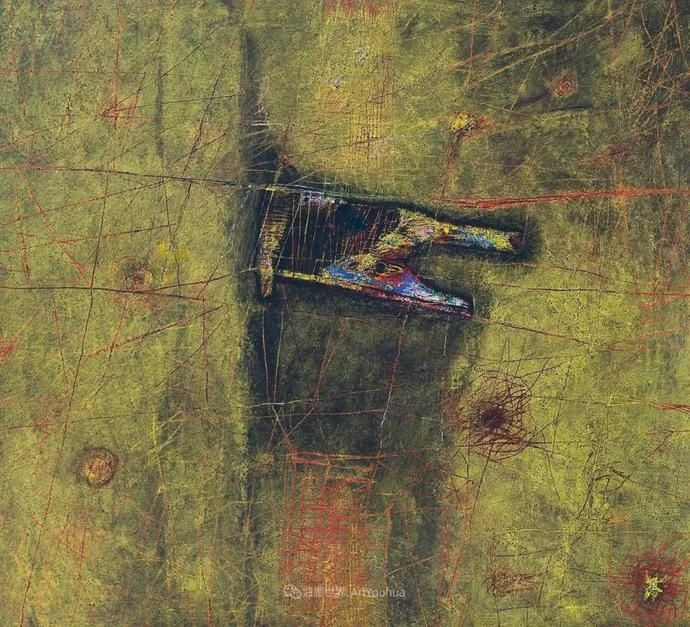  笔触|强烈的笔触和色彩，表现出韧性、肮脏及人性