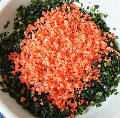  蒸饺|韭菜胡萝卜烫面蒸饺