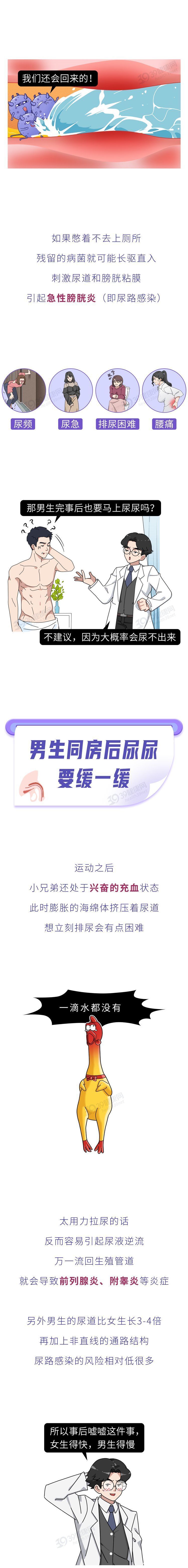 为什么性生活后，女生总想尿尿？提醒：同房后，这2件事别着急做2023