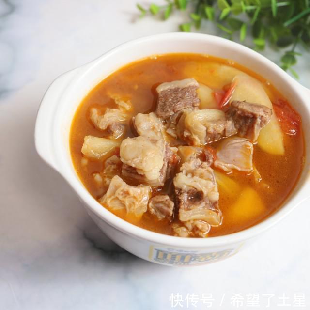  鲜味|嫩姜牛腩汤，营养丰富，汤鲜味美