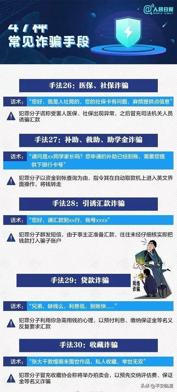 常见|【反电信诈骗】47种常见诈骗手段，你一定要仔细看！
